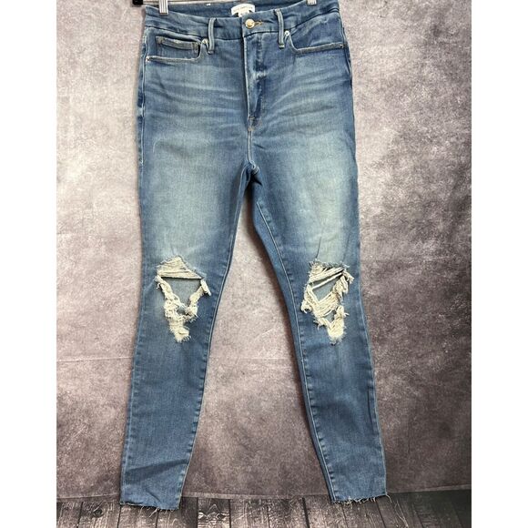 Good American Denim - Good American Sz 10/30 "Good Waist" Skinny High Rise Jeans Indigo #GW731T